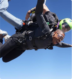 Aya clinician skydiving